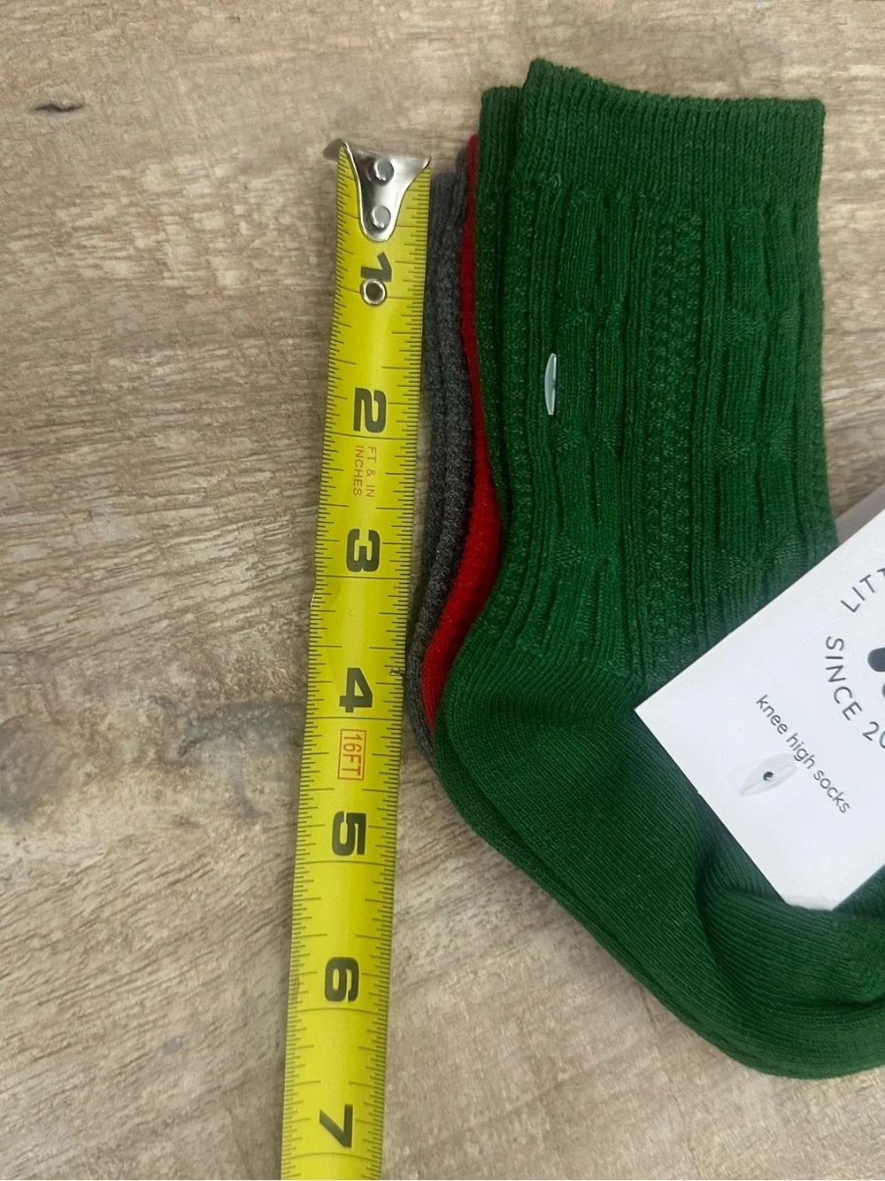 Little Stocking Co. Christmas Cable Knit Knee High Socks | Size 0–6 Months | NWT